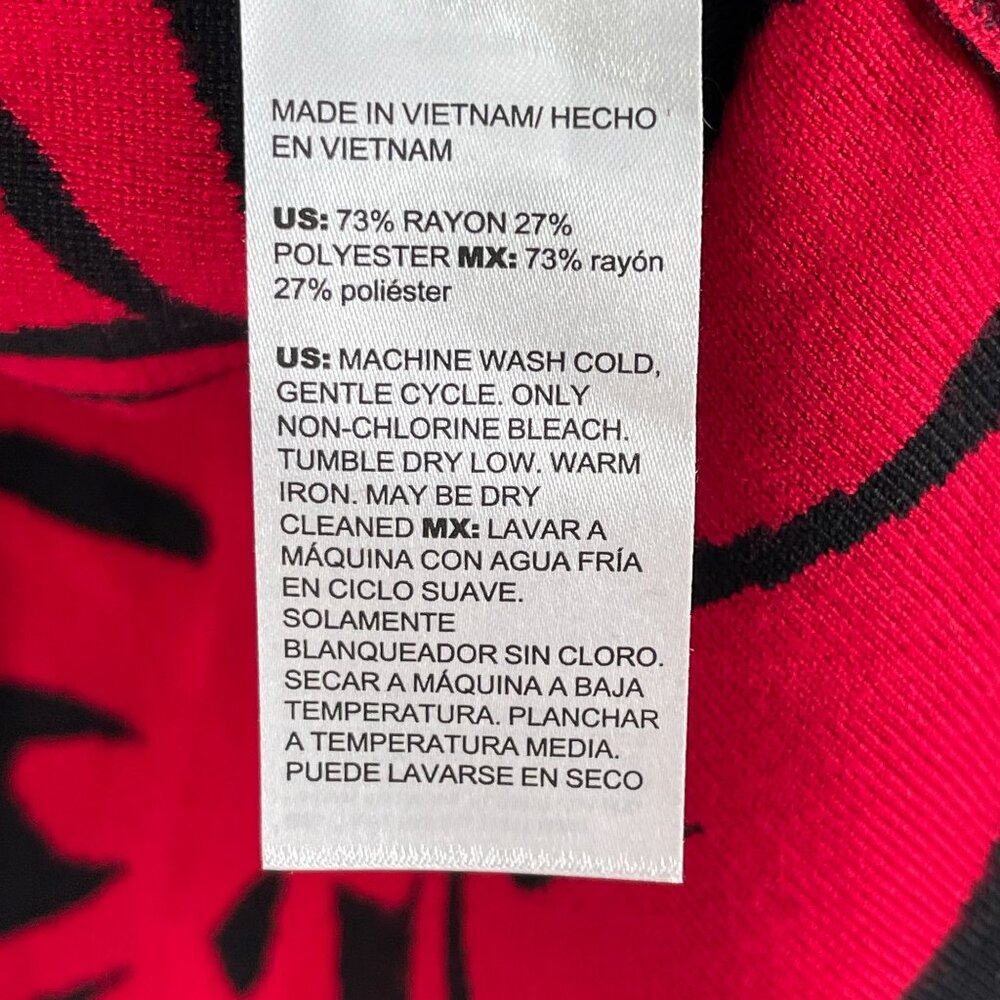 Chicos‎ Womens Large Black Red Open Front Cardigan Jacket Floral - Picture 5 of 10